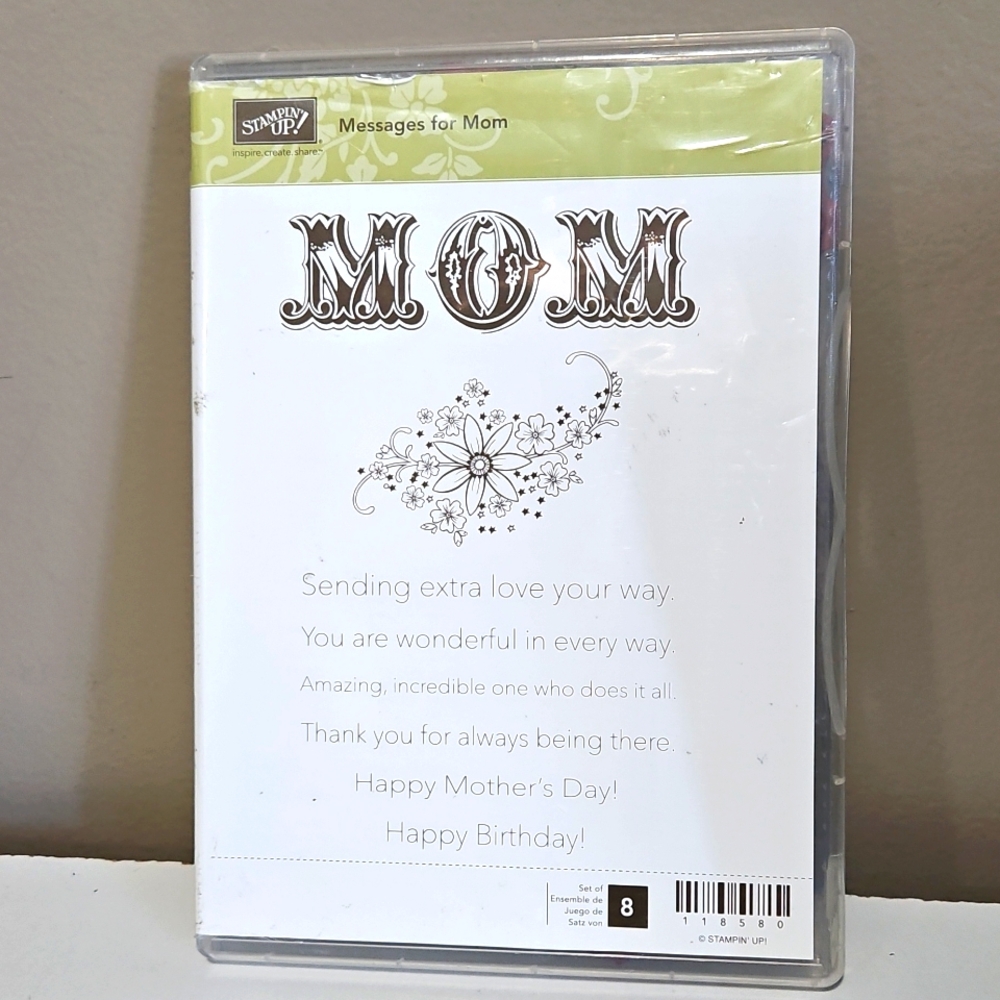 Messages for Mom Rubber Cling Stamp Set